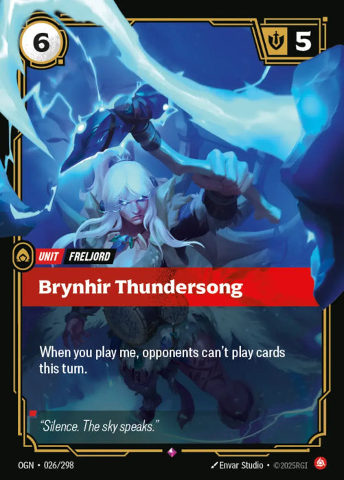 Brynhir Thundersong  - 026/298 - Rare -  Riftbound - Origins