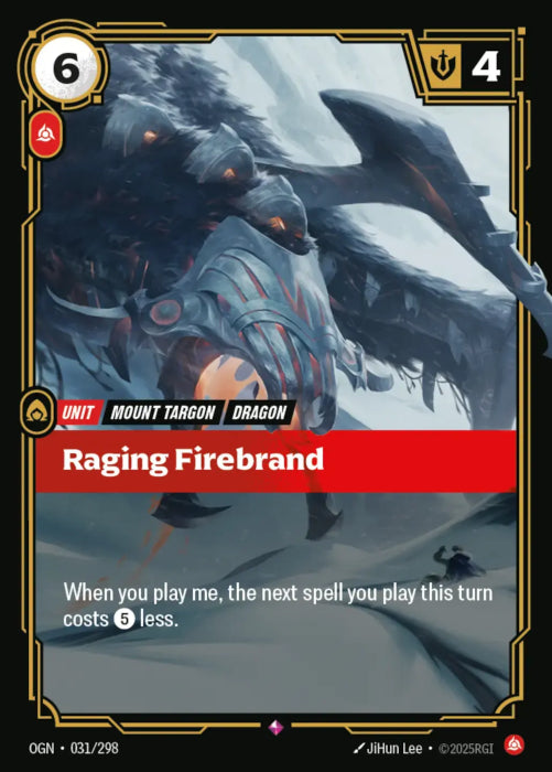 Raging Firebrand  - 031/298 - Rare -  Riftbound - Origins