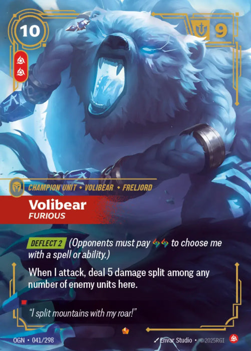 Volibear - Furious  - 041/298 - Epic -  Riftbound - Origins