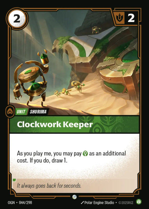 PLAYSET (3) 3x Clockwork Keeper  - 044/298 - Common -  Riftbound - Origins