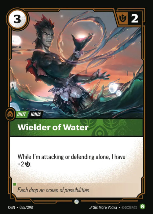 PLAYSET (3) 3x Wielder of Water  - 055/298 - Common -  Riftbound - Origins