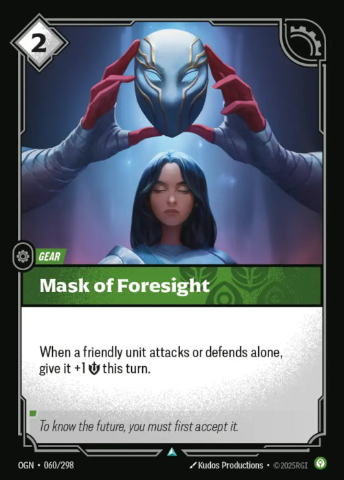 [ FOIL ] Mask of Foresight  - 060/298 - FOIL Uncommon -  Riftbound - Origins