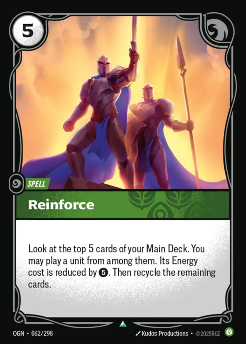 [ FOIL ] Reinforce  - 062/298 - FOIL Uncommon -  Riftbound - Origins