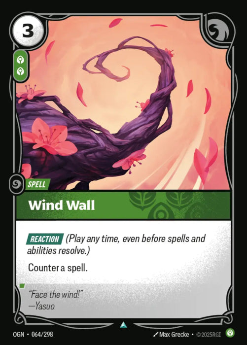 [ FOIL ] Wind Wall  - 064/298 - FOIL Uncommon -  Riftbound - Origins
