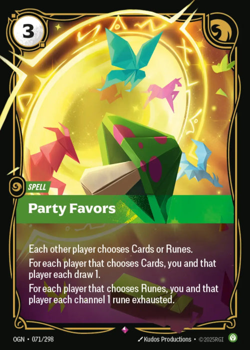 Party Favors  - 071/298 - Rare -  Riftbound - Origins