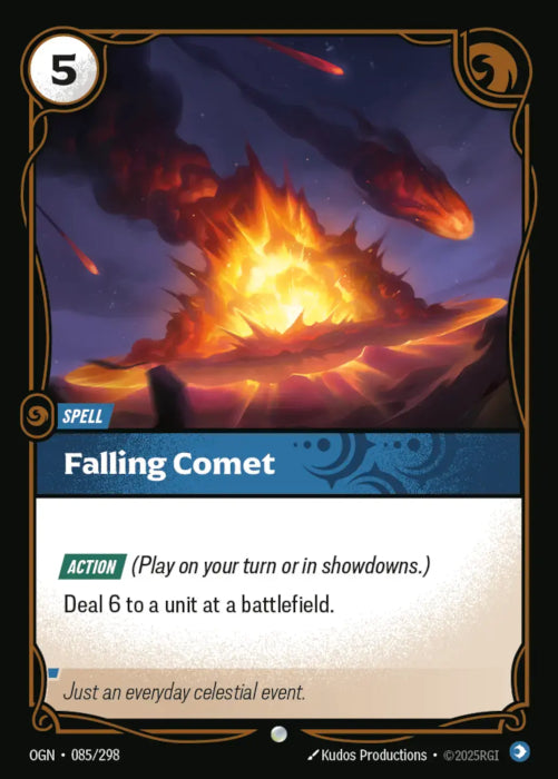 PLAYSET (3) 3x Falling Comet  - 085/298 - Common -  Riftbound - Origins