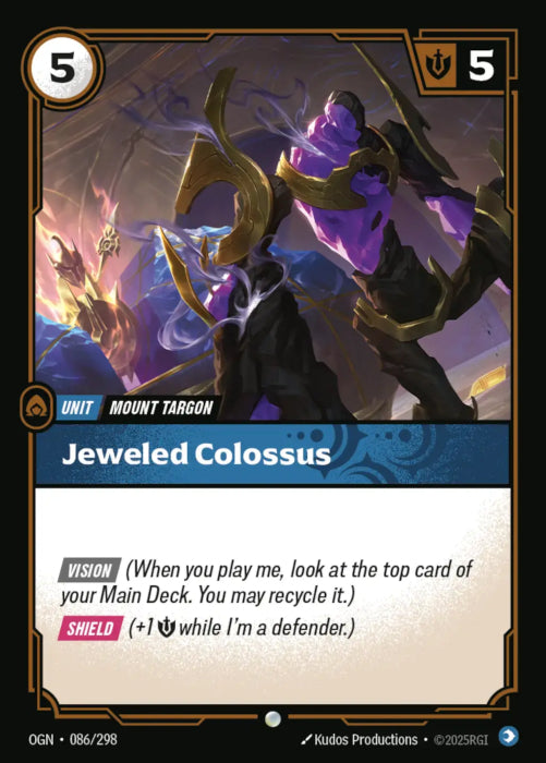 PLAYSET (3) 3x Jeweled Colossus  - 086/298 - Common -  Riftbound - Origins
