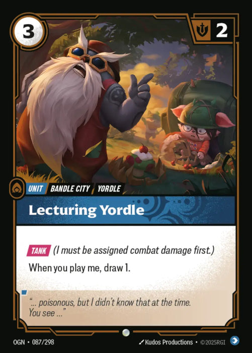 PLAYSET (3) 3x Lecturing Yordle  - 087/298 - Common -  Riftbound - Origins