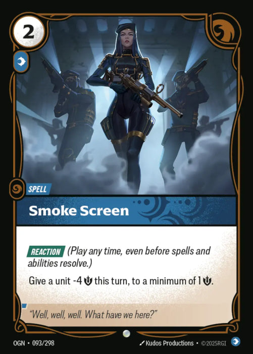 PLAYSET (3) 3x Smoke Screen  - 093/298 - Common -  Riftbound - Origins