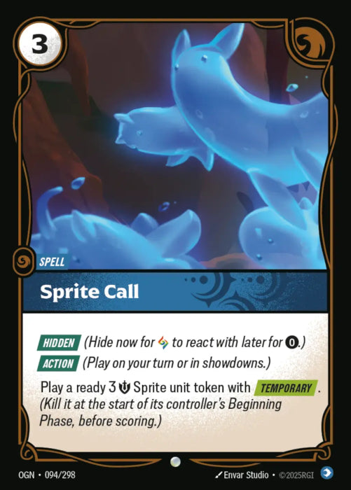 PLAYSET (3) 3x Sprite Call  - 094/298 - Common -  Riftbound - Origins