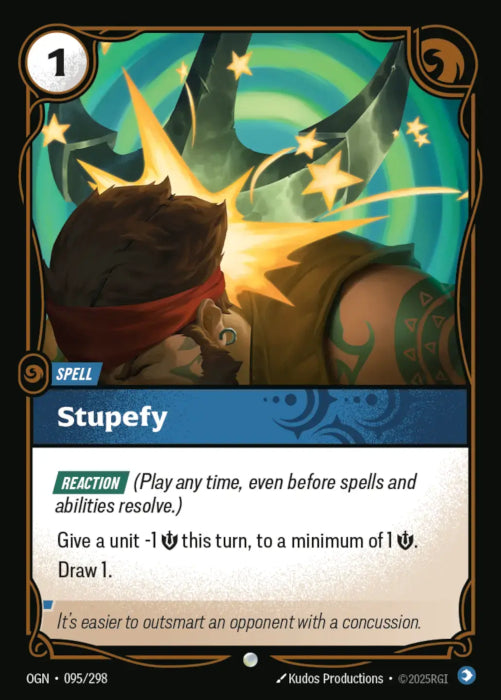 PLAYSET (3) 3x Stupefy  - 095/298 - Common -  Riftbound - Origins