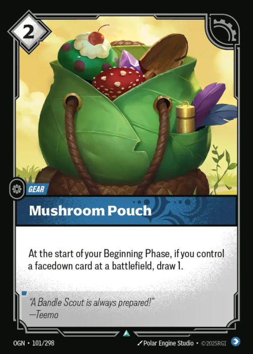 PLAYSET (3) 3x Mushroom Pouch  - 101/298 - Uncommon -  Riftbound - Origins