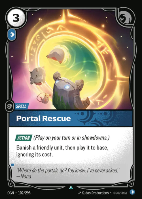 PLAYSET (3) 3x Portal Rescue  - 102/298 - Uncommon -  Riftbound - Origins
