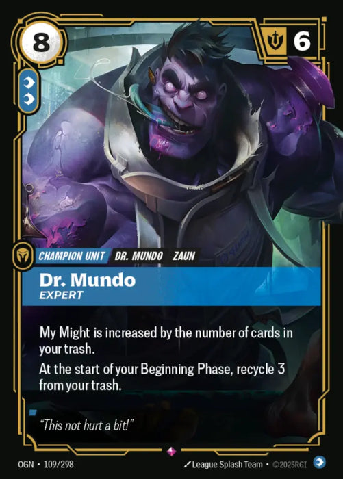 Dr. Mundo - Expert  - 109/298 - Rare -  Riftbound - Origins