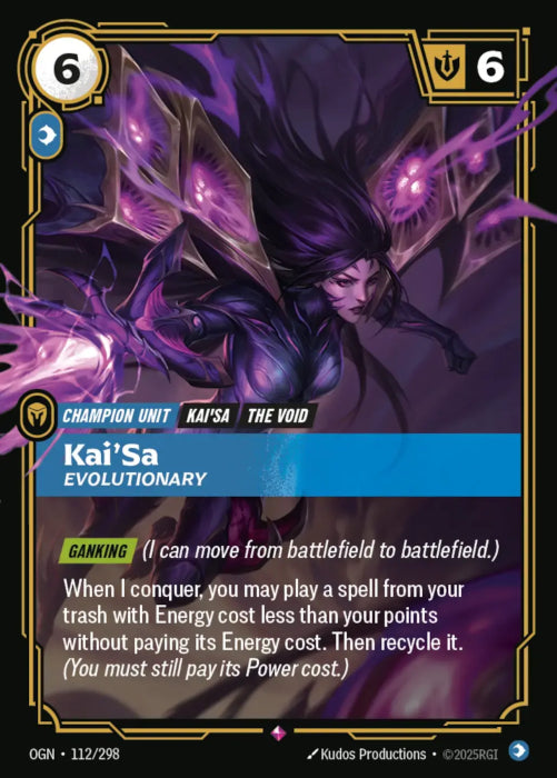 Kai'Sa - Evolutionary (112) - 112/298 - Rare -  Riftbound - Origins