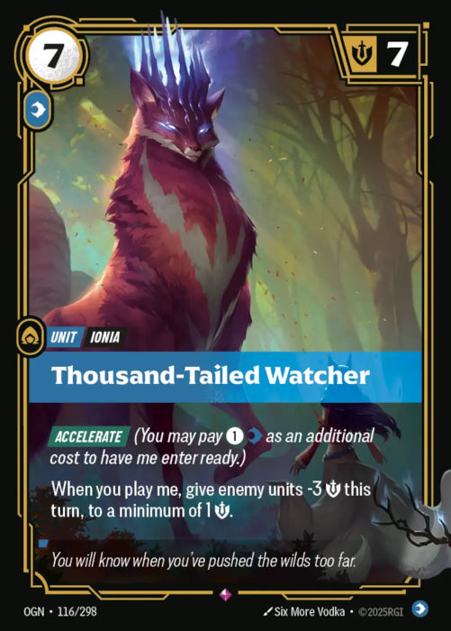 Thousand-Tailed Watcher  - 116/298 - Rare -  Riftbound - Origins