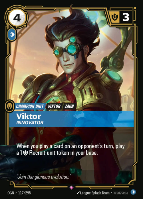 Viktor - Innovator (117) - 117/298 - Rare -  Riftbound - Origins