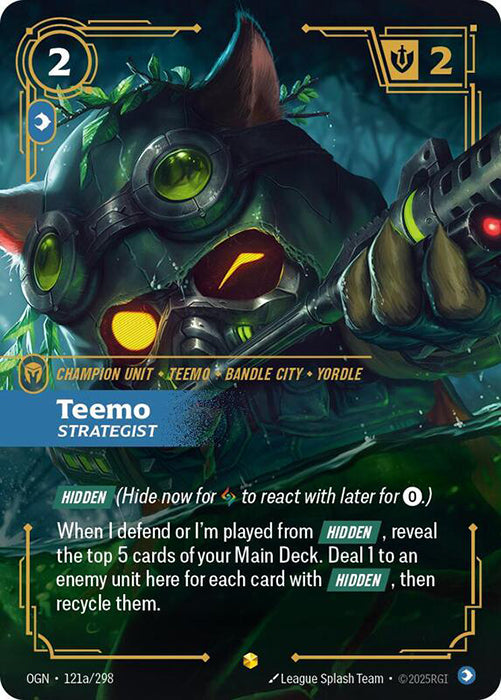 [ALTERNATE ART] Teemo - Strategist (Alternate Art)  (121A) - 121a/298 -  -  Riftbound - Origins