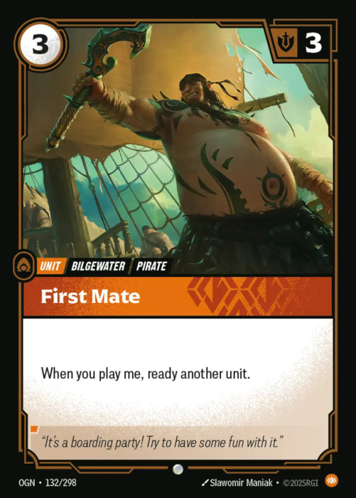 PLAYSET (3) 3x First Mate  - 132/298 - Common -  Riftbound - Origins
