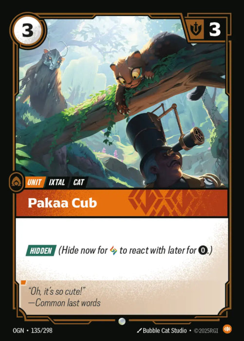 PLAYSET (3) 3x Pakaa Cub  - 135/298 - Common -  Riftbound - Origins