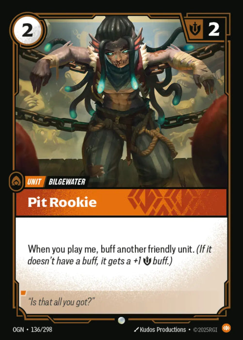 PLAYSET (3) 3x Pit Rookie  - 136/298 - Common -  Riftbound - Origins