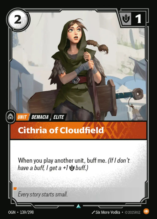PLAYSET (3) 3x Cithria of Cloudfield  - 139/298 - Uncommon -  Riftbound - Origins