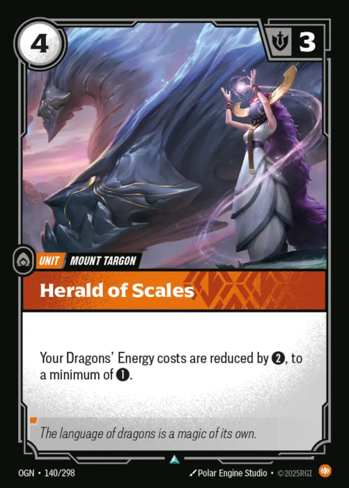 PLAYSET (3) 3x Herald of Scales  - 140/298 - Uncommon -  Riftbound - Origins