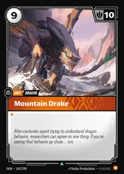 [ FOIL ] Mountain Drake  - 142/298 - FOIL Uncommon -  Riftbound - Origins