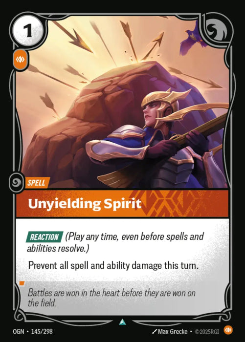 PLAYSET (3) 3x Unyielding Spirit  - 145/298 - Uncommon -  Riftbound - Origins