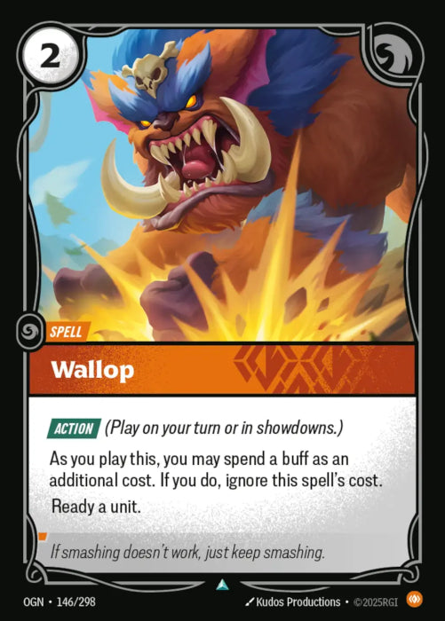 PLAYSET (3) 3x Wallop  - 146/298 - Uncommon -  Riftbound - Origins