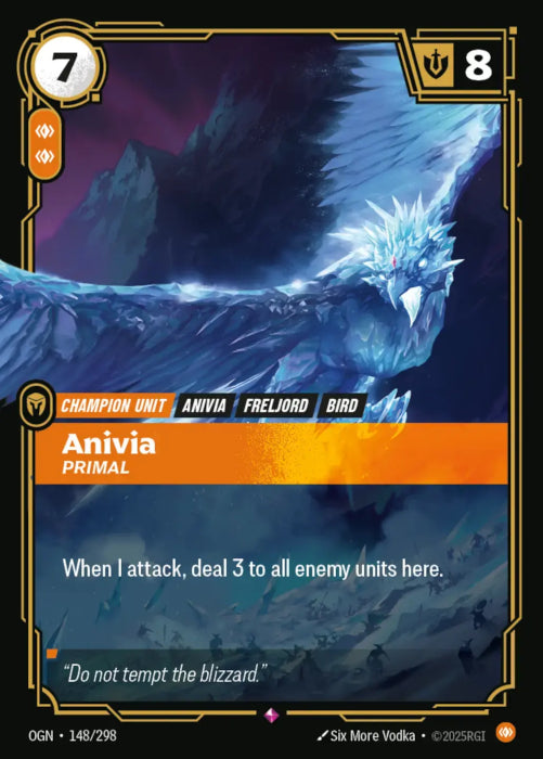 Anivia - Primal  - 148/298 - Rare -  Riftbound - Origins