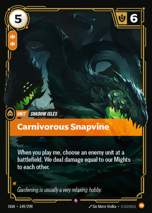 Carnivorous Snapvine  - 149/298 - Rare -  Riftbound - Origins