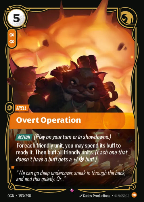 Overt Operation  - 153/298 - Rare -  Riftbound - Origins