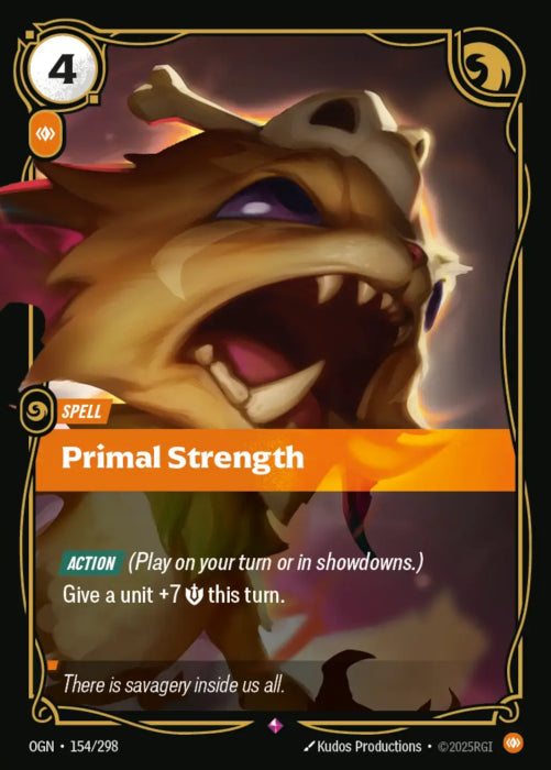 Primal Strength  - 154/298 - Rare -  Riftbound - Origins