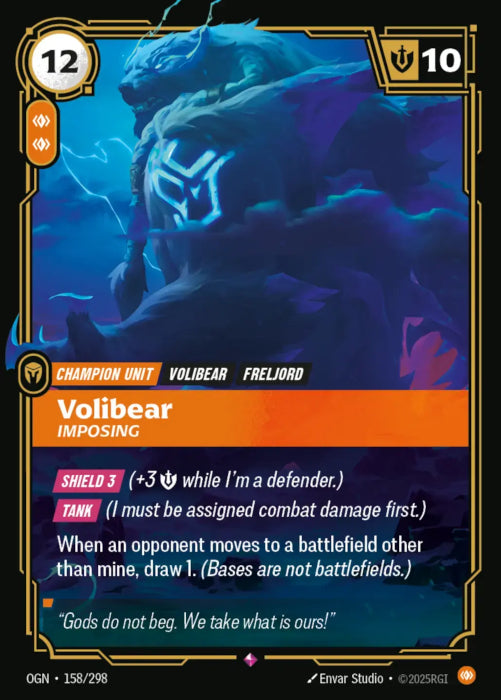 Volibear - Imposing (158) - 158/298 - Rare -  Riftbound - Origins