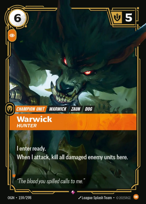 Warwick - Hunter  - 159/298 - Rare -  Riftbound - Origins