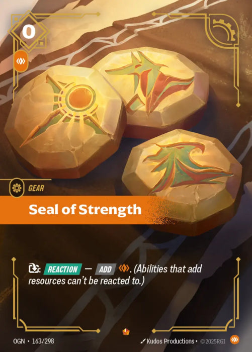 Seal of Strength  - 163/298 - Epic -  Riftbound - Origins