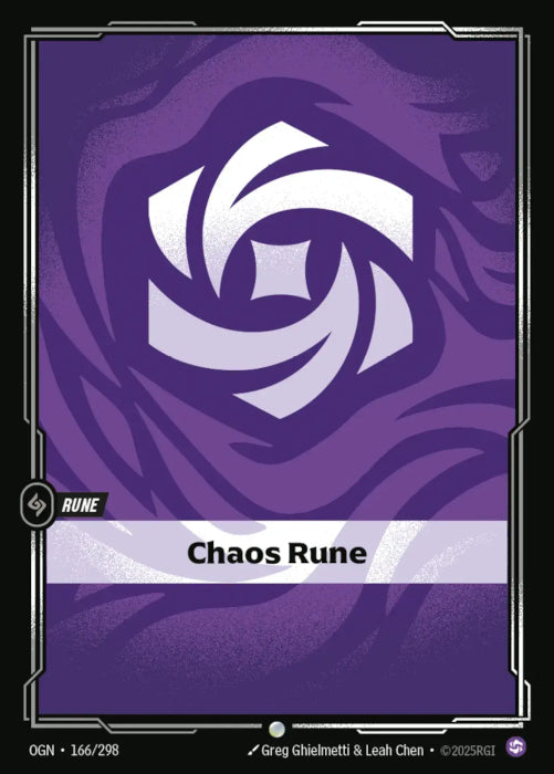 PLAYSET (3) 3x Chaos Rune  - 166/298 - Common -  Riftbound - Origins