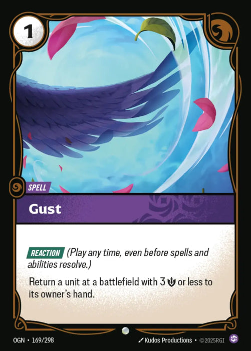 PLAYSET (3) 3x Gust  - 169/298 - Common -  Riftbound - Origins