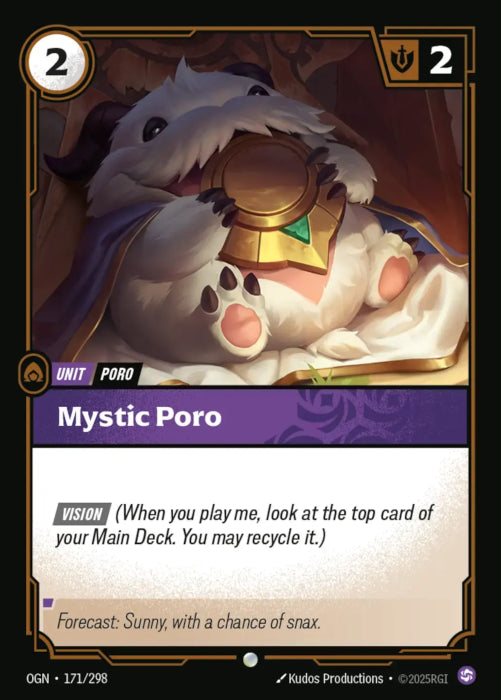 PLAYSET (3) 3x Mystic Poro  - 171/298 - Common -  Riftbound - Origins