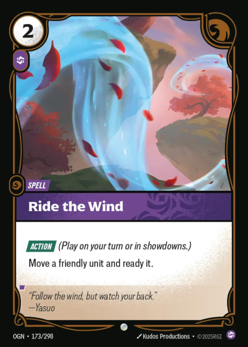 PLAYSET (3) 3x Ride The Wind  - 173/298 - Common -  Riftbound - Origins