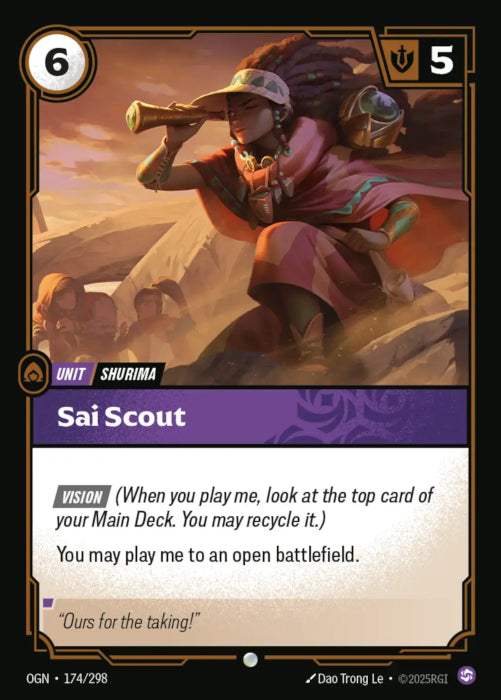 PLAYSET (3) 3x Sai Scout  - 174/298 - Common -  Riftbound - Origins