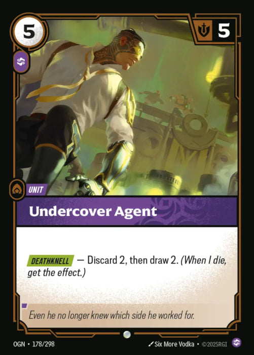 PLAYSET (3) 3x Undercover Agent  - 178/298 - Common -  Riftbound - Origins