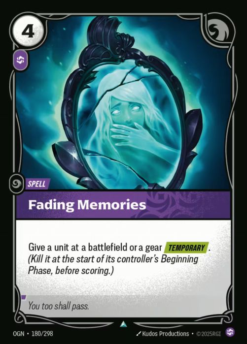 PLAYSET (3) 3x Fading Memories  - 180/298 - Uncommon -  Riftbound - Origins