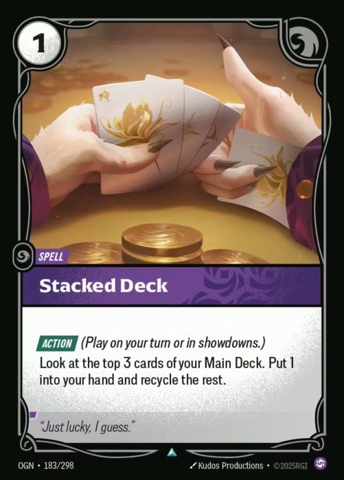 [ FOIL ] Stacked Deck  - 183/298 - FOIL Uncommon -  Riftbound - Origins