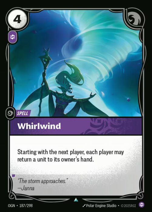 [ FOIL ] Whirlwind  - 187/298 - FOIL Uncommon -  Riftbound - Origins
