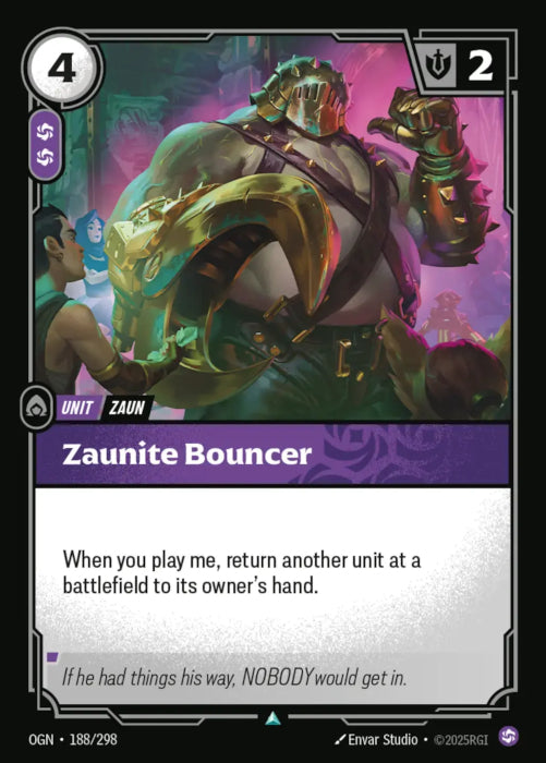 PLAYSET (3) 3x Zaunite Bouncer  - 188/298 - Uncommon -  Riftbound - Origins