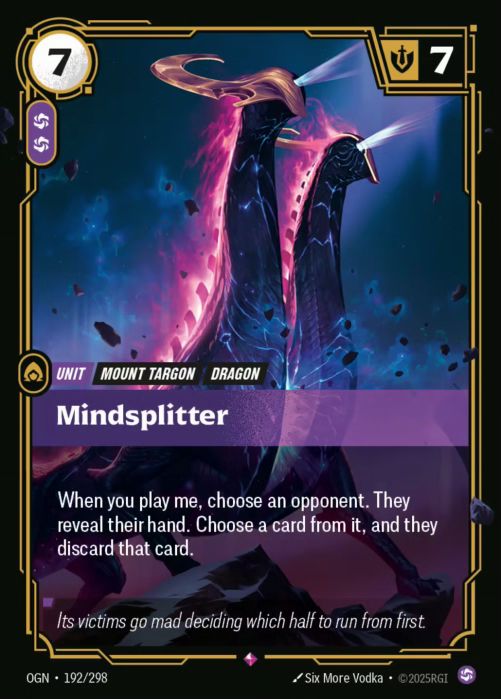 Mindsplitter  - 192/298 - Rare -  Riftbound - Origins