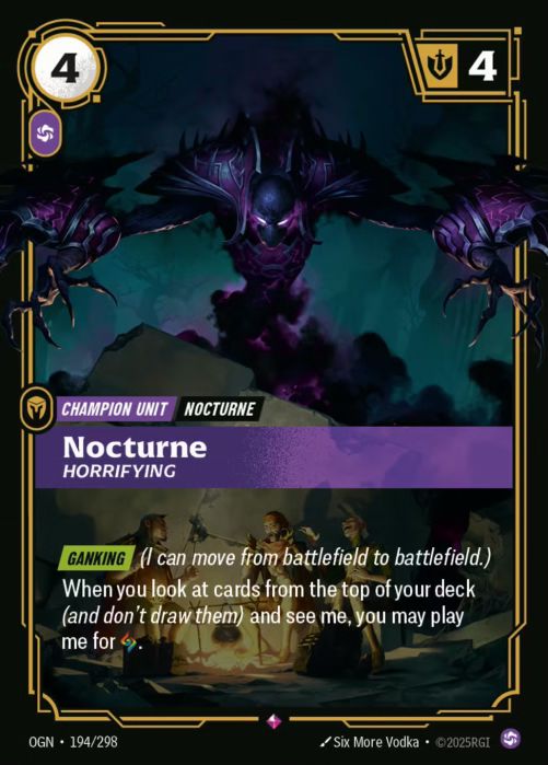 Nocturne - Horrifying  - 194/298 - Rare -  Riftbound - Origins