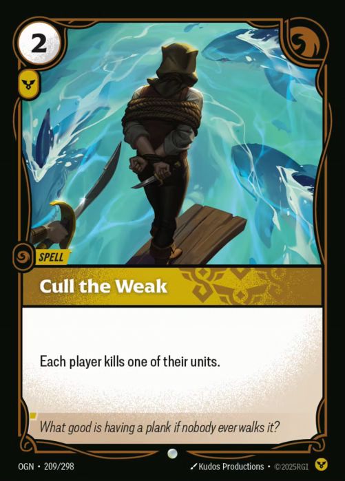PLAYSET (3) 3x Cull the Weak  - 209/298 - Common -  Riftbound - Origins